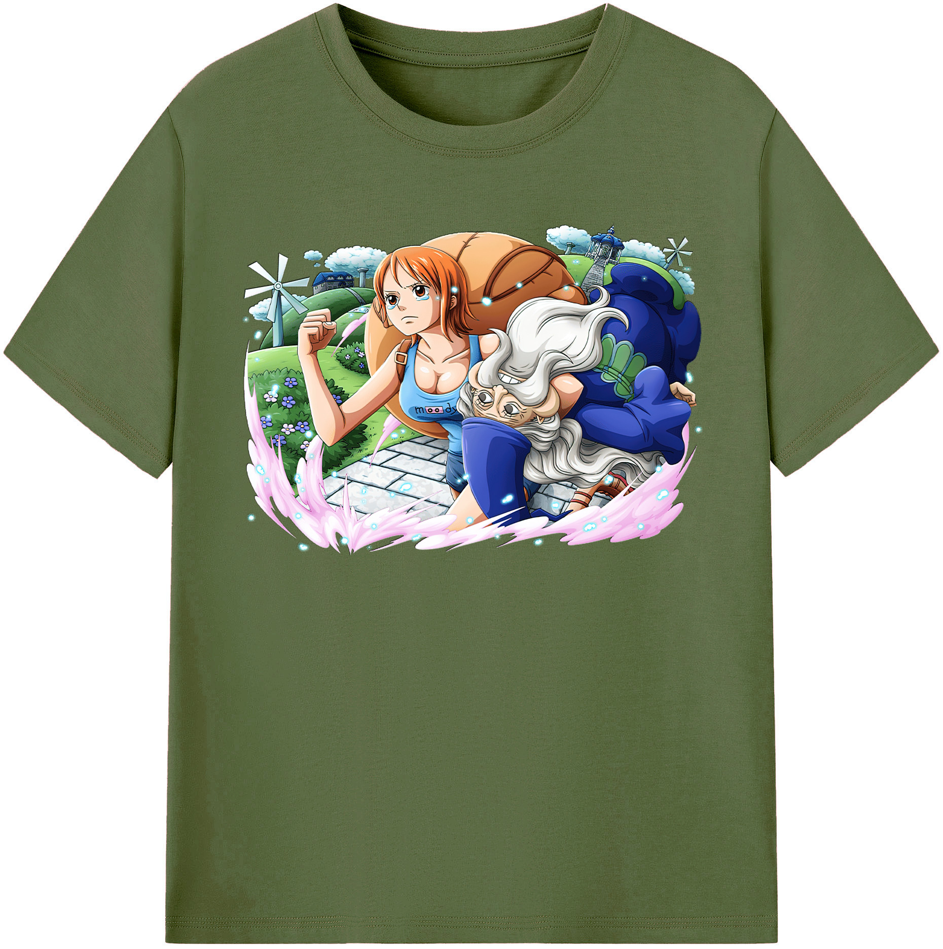 ワンピース ナミ ONE PIECE Nami 綿100％半袖Tシャツ（フロントプリント）
